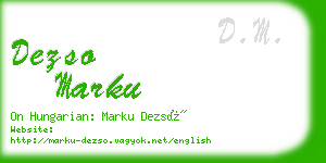 dezso marku business card